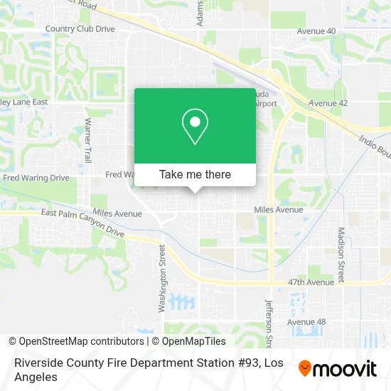 Riverside County Fire Department Station #93 map
