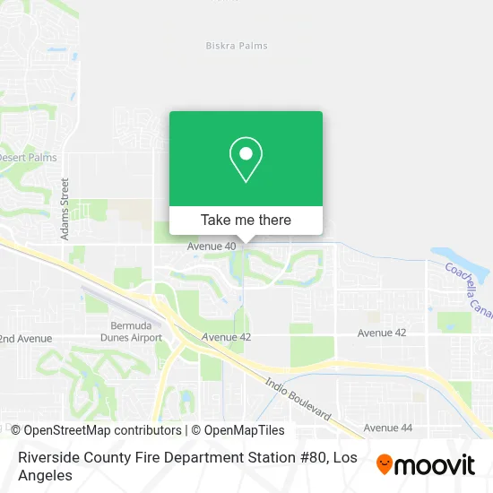Riverside County Fire Department Station #80 map