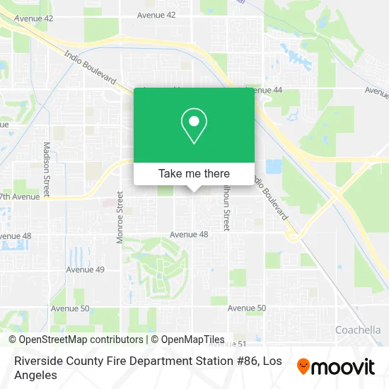 Riverside County Fire Department Station #86 map