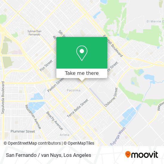 Mapa de San Fernando / van Nuys