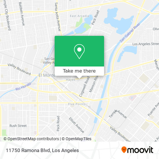 Mapa de 11750 Ramona Blvd