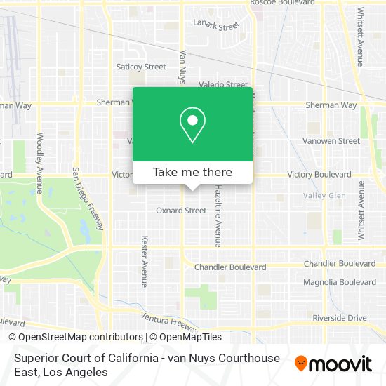 Superior Court of California - van Nuys Courthouse East map
