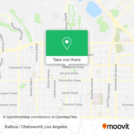 Balboa / Chatsworth map