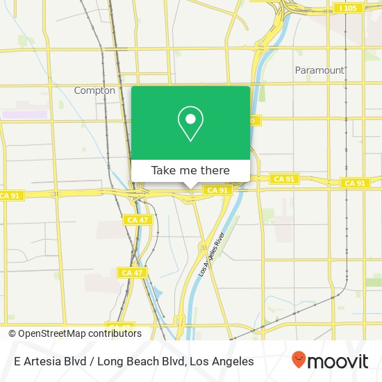 E Artesia Blvd / Long Beach Blvd map