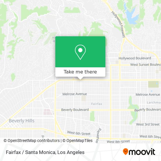 Fairfax / Santa Monica map