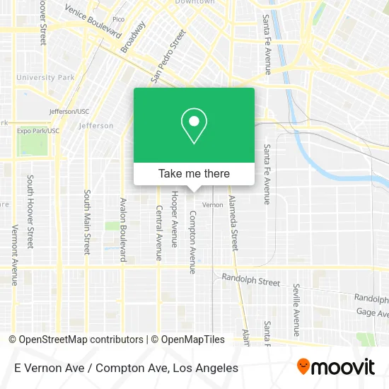 E Vernon Ave / Compton Ave map