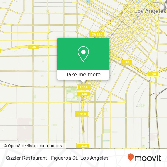 Sizzler Restaurant - Figueroa St. map