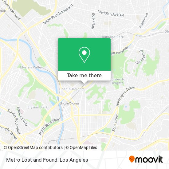 Metro Lost and Found map