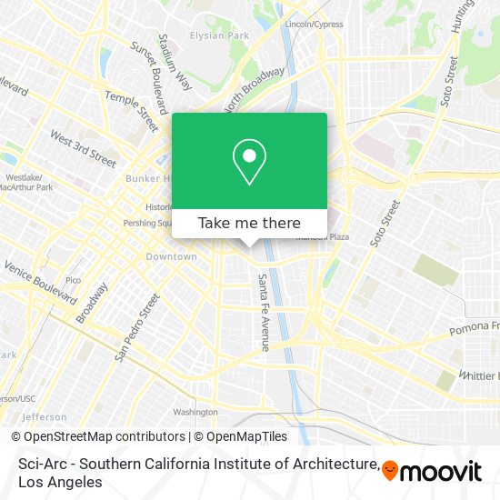 Mapa de Sci-Arc - Southern California Institute of Architecture