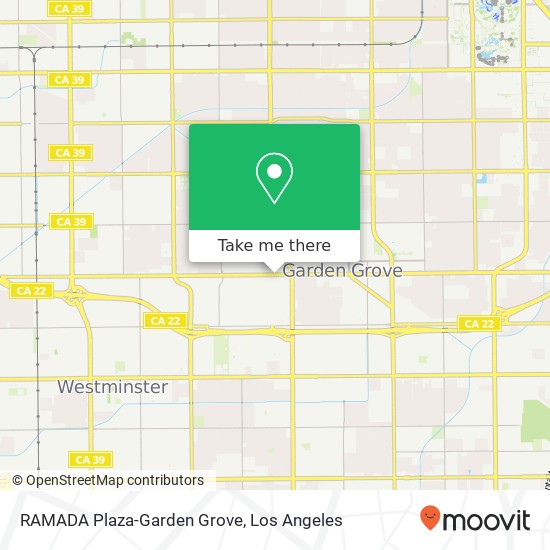 RAMADA Plaza-Garden Grove map