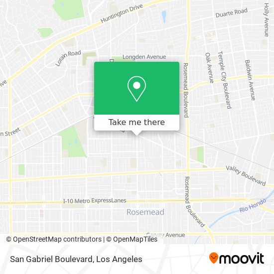 Mapa de San Gabriel Boulevard