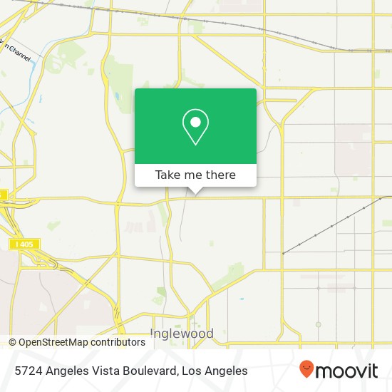 Mapa de 5724 Angeles Vista Boulevard