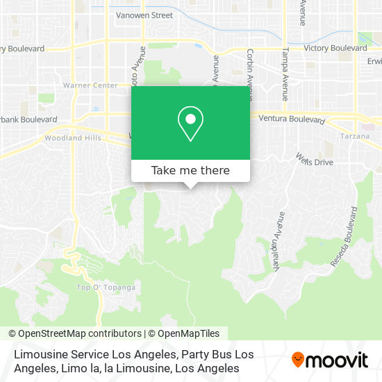 Limousine Service Los Angeles, Party Bus Los Angeles, Limo la, la Limousine map