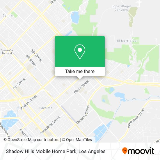 Mapa de Shadow Hills Mobile Home Park