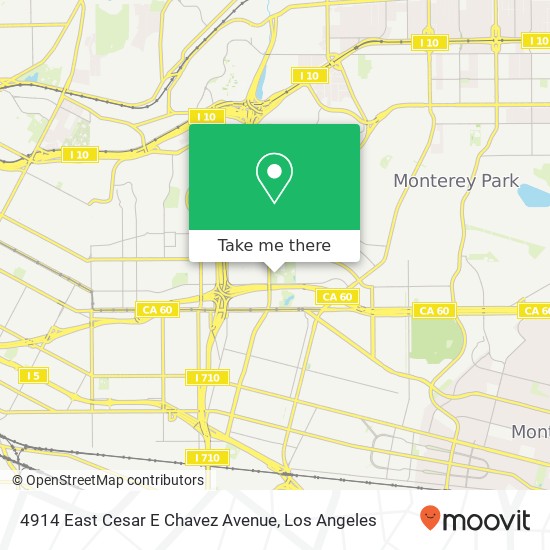 Mapa de 4914 East Cesar E Chavez Avenue