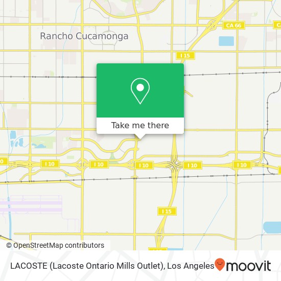 LACOSTE (Lacoste Ontario Mills Outlet) map