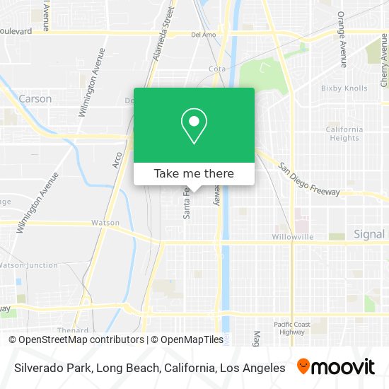 Mapa de Silverado Park, Long Beach, California