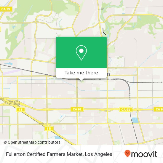 Mapa de Fullerton Certified Farmers Market