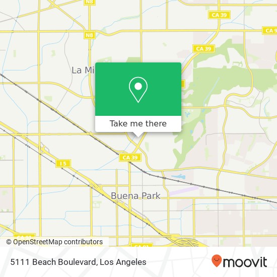 5111 Beach Boulevard map