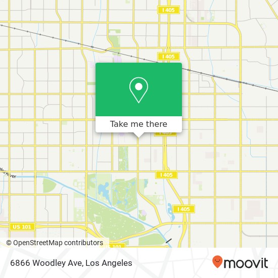 Mapa de 6866 Woodley Ave