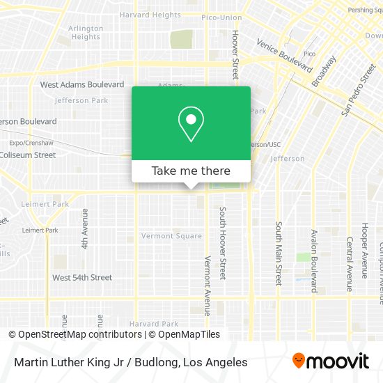 Mapa de Martin Luther King Jr / Budlong