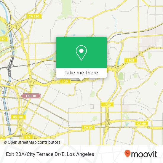 Mapa de Exit 20A/City Terrace Dr/E