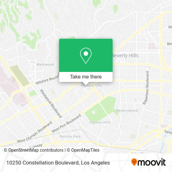 Mapa de 10250 Constellation Boulevard