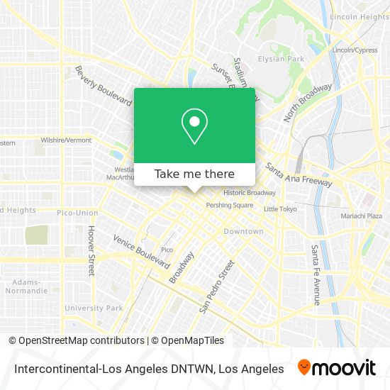Intercontinental-Los Angeles DNTWN map