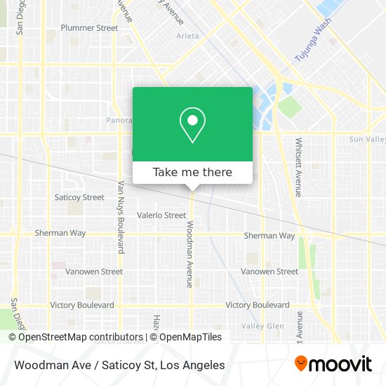 Woodman Ave / Saticoy St map