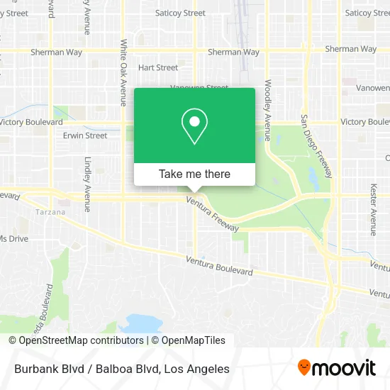 Burbank Blvd / Balboa Blvd map