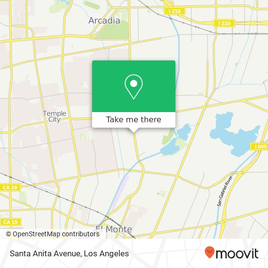 Mapa de Santa Anita Avenue
