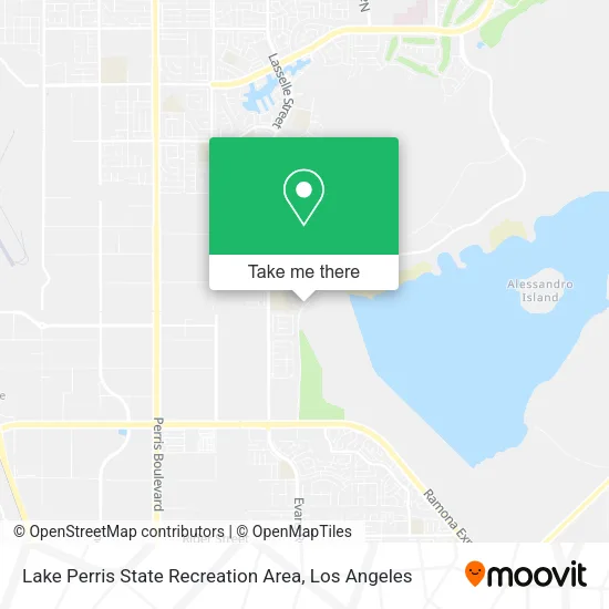 Lake Perris State Recreation Area map