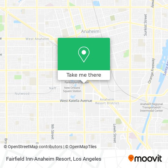 Mapa de Fairfield Inn-Anaheim Resort