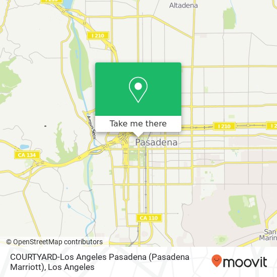 Mapa de COURTYARD-Los Angeles Pasadena (Pasadena Marriott)