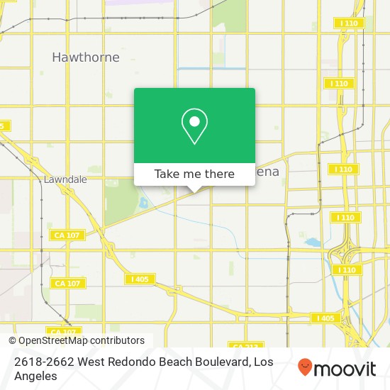 Mapa de 2618-2662 West Redondo Beach Boulevard