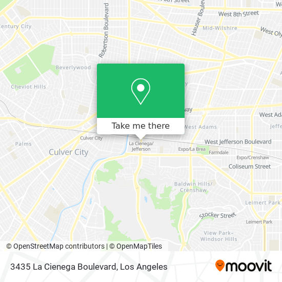 3435 La Cienega Boulevard map