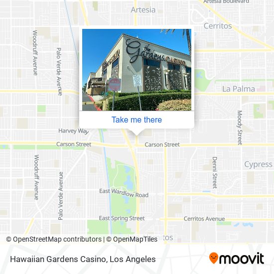 Hawaiian Gardens Casino map