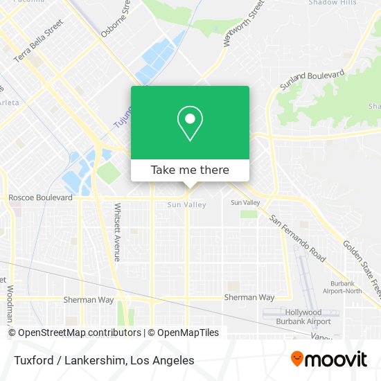 Tuxford / Lankershim map
