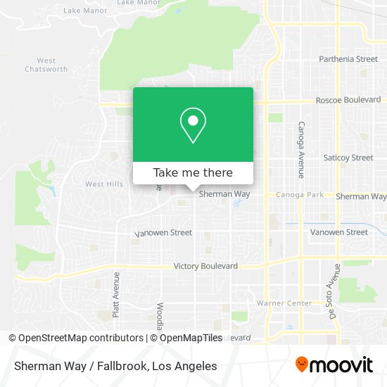 Sherman Way / Fallbrook map