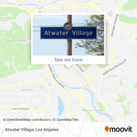 Atwater Village map