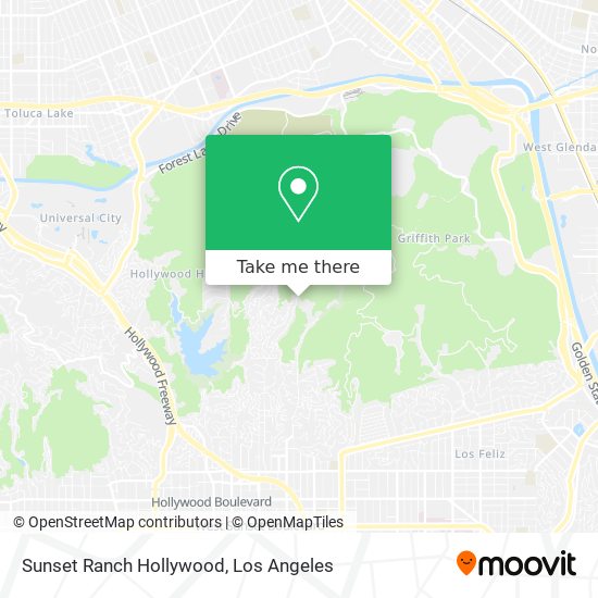 Mapa de Sunset Ranch Hollywood