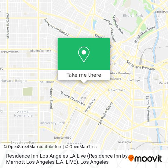 Residence Inn-Los Angeles LA Live (Residence Inn by Marriott Los Angeles L.A. LIVE) map