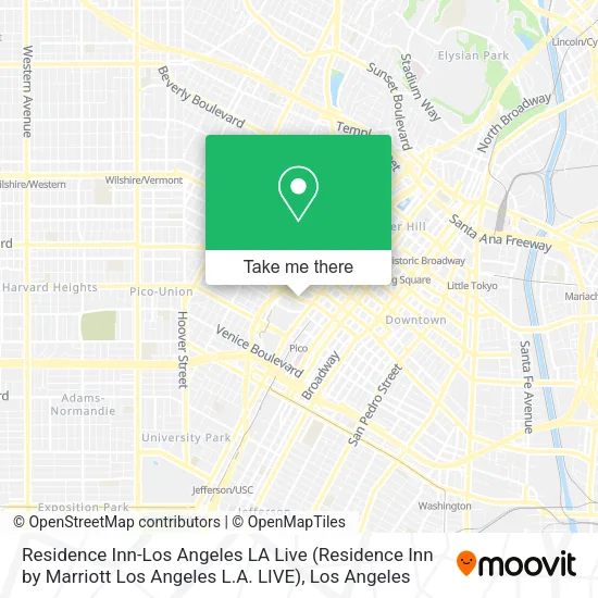 Residence Inn-Los Angeles LA Live (Residence Inn by Marriott Los Angeles L.A. LIVE) map