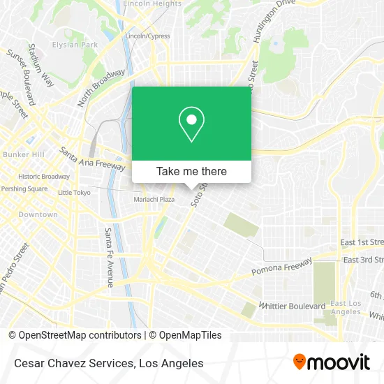 Cesar Chavez Services map