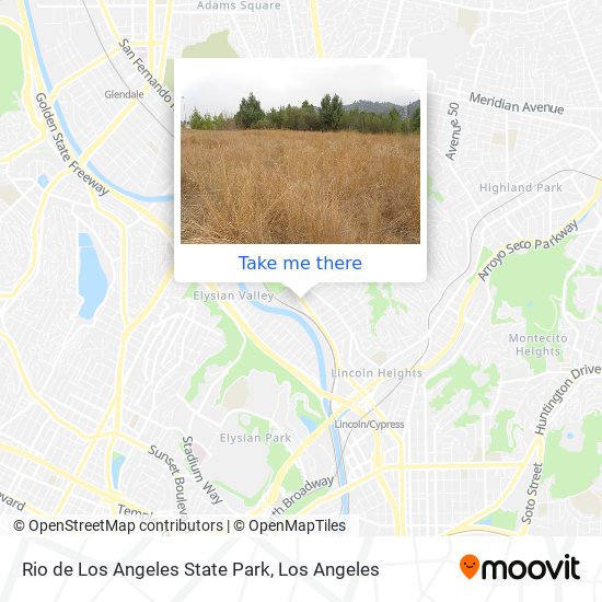 Rio de Los Angeles State Park map