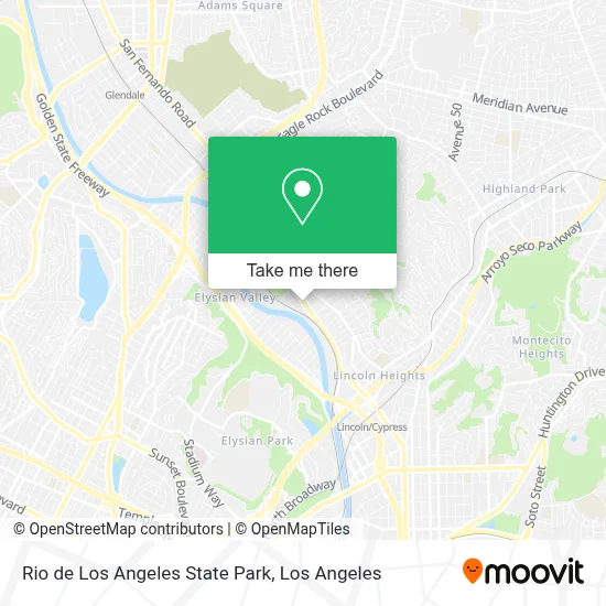 Rio de Los Angeles State Park map