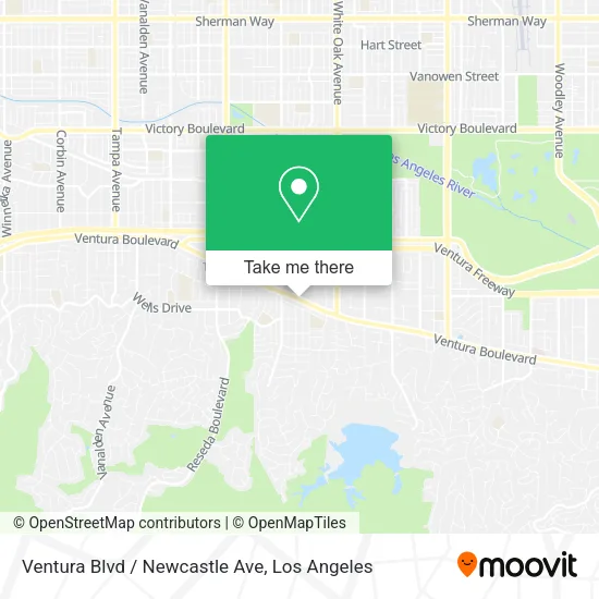 Ventura Blvd / Newcastle Ave map