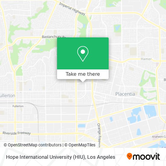 Hope International University (HIU) map