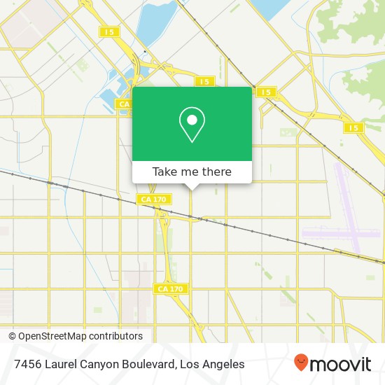 7456 Laurel Canyon Boulevard map