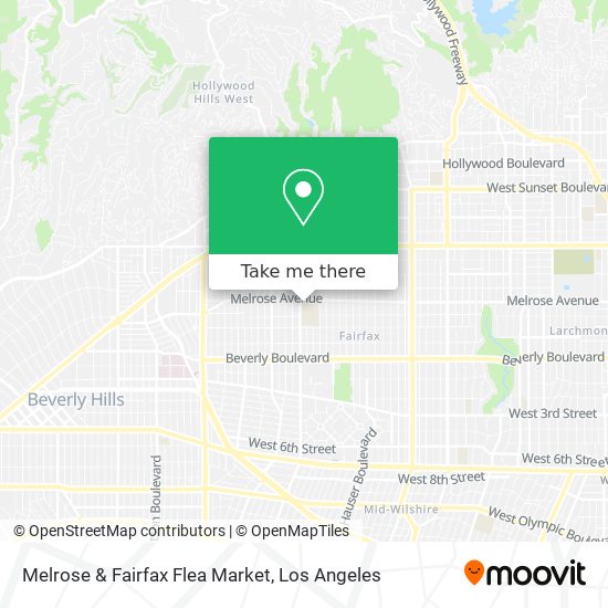 Mapa de Melrose & Fairfax Flea Market